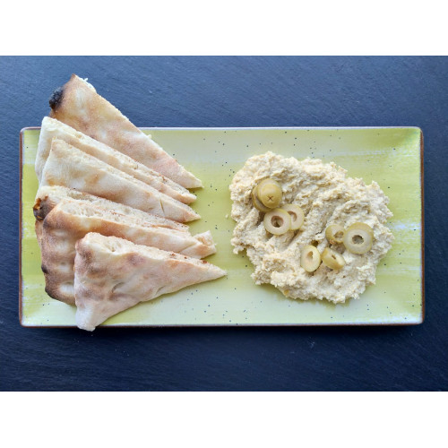 Hummus Cu Măsline Verzi Și Focaccia 400gr